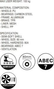 Rolki Hi-Tec Canis rekreacyjne czarne r. 45 8