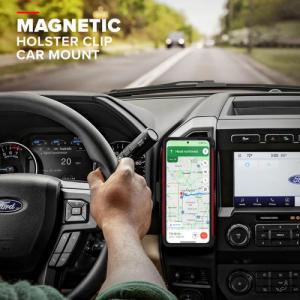 Zizo ZIZO BOLT Series - Pancerne etui Samsung Galaxy S21 FE ze szkłem 9H na ekran + uchwyt z podstawką (czerwony) 4