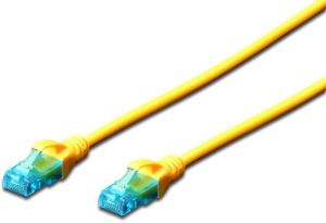 Digitus Kabel patch cord UTP, CAT.5E, żółty, 0.25m, 15 LGW (DK-1512-0025/Y) 1