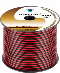 Przewód Cabletech Kabel głośnikowy 0,5mm czarno-czerwony 1