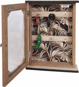 Vilde Szafka na klucze drewniana półka skrzynka zamykana na 6 kluczy 3