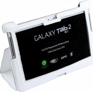 Etui na tablet Quer Etui białe dedykowane do Samsung Galaxy Tab P5100 (skóra naturalna) 3