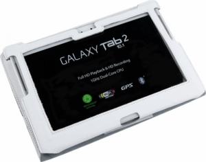 Etui na tablet Quer Etui białe dedykowane do Samsung Galaxy Tab P5100 (skóra naturalna) 7