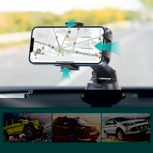 Joyroom Uchwyt samochodowy na telefon Joyroom na deskę rozdzielczą / w kratkę czarny 4