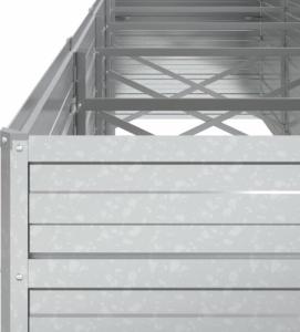 vidaXL Donica do podwyższonej rabaty, 400x80x77 cm, stal galwanizowana 6