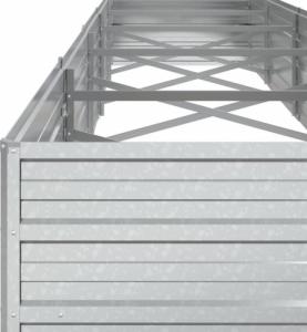 vidaXL Donica do podwyższonej rabaty, 400x80x45 cm, stal galwanizowana 6