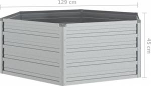 vidaXL Donica do podwyższonej rabaty, 129x45 cm, stal galwanizowana 6