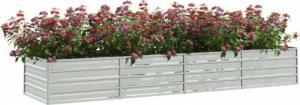 vidaXL Donica do podwyższonej rabaty, 320x80x45 cm, galwanizowana stal 3