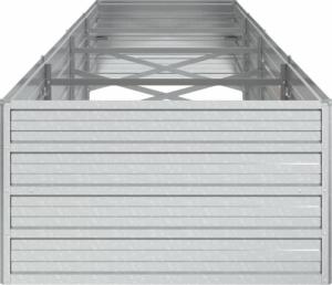 vidaXL Donica do podwyższonej rabaty, 320x80x45 cm, galwanizowana stal 5