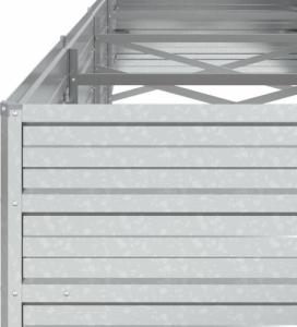 vidaXL Donica do podwyższonej rabaty, 320x80x45 cm, galwanizowana stal 6