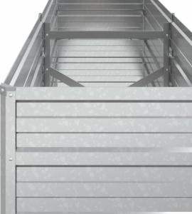 vidaXL Donica do podwyższonej rabaty, 160x40x45 cm, stal galwanizowana 6