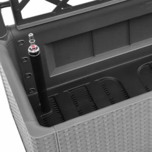 vidaXL Podwyższona donica z treliażem i systemem podlewania, szara 7