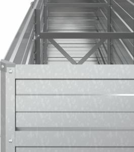 vidaXL Donica do podwyższonej rabaty, 240x40x77cm, stal galwanizowana 6