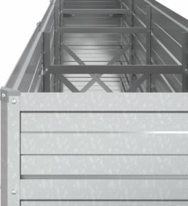 vidaXL Donica do podwyższonej rabaty, 320x40x77 cm, stal galwanizowana 6