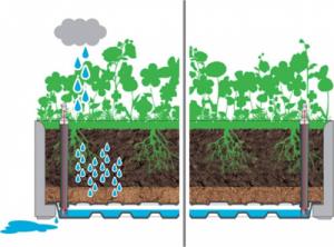 vidaXL Podwyższona donica z systemem podlewania, szara, 100x43x33 cm 3