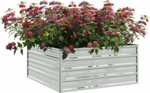 vidaXL Donica do podwyższonej rabaty, 100x100x45cm, stal galwanizowana 3