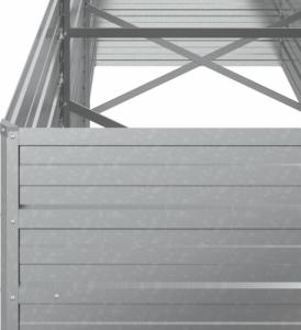 vidaXL Donica do podwyższonej rabaty, 240x80x77cm, galwanizowana stal 5