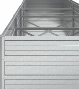 vidaXL Donica do podwyższonej rabaty, 320x80x77 cm, stal galwanizowana 5