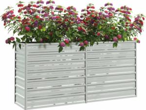 vidaXL Donica do podwyższonej rabaty 160x40x77cm, stal galwanizowana 3