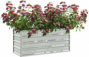 vidaXL Donica do podwyższonej rabaty, 100x40x45 cm, stal galwanizowana 3