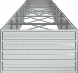 vidaXL Donica do podwyższonej rabaty, 480x80x45 cm, stal galwanizowana 5