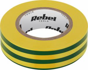 Rebel Taśma izolacyjna klejąca REBEL (0,13 mm x 19 mm x 10 yd) żółto-zielona 1