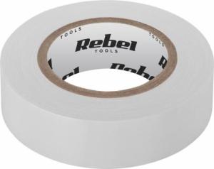 Rebel Taśma izolacyjna klejąca REBEL (0,13 mm x 19 mm x 10 yd) biała 1