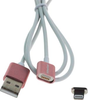 Kabel USB MyMAX Lightning magnetyczny 1m Różowy (AA-1185) 1
