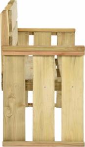 vidaXL Ławka ogrodowa, 121 cm, impregnowane drewno sosnowe 3