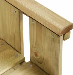 vidaXL Ławka ogrodowa, 121 cm, impregnowane drewno sosnowe 6