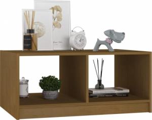 vidaXL Stolik kawowy, miodowy brąz, 75x50x33,5 cm, drewno sosnowe 4