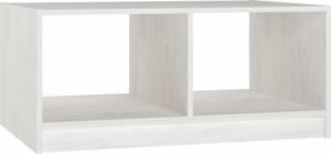 vidaXL Stolik kawowy, biały, 75x50x33,5 cm, lite drewno sosnowe 2