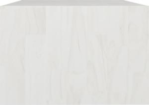 vidaXL Stolik kawowy, biały, 75x50x33,5 cm, lite drewno sosnowe 7