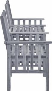 vidaXL Krzesła ogrodowe ze stolikiem i poduszkami, drewno akacjowe 4