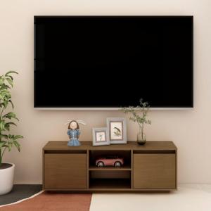 vidaXL Szafka pod TV, miodowy brąz, 110x30x40 cm, drewno sosnowe 1