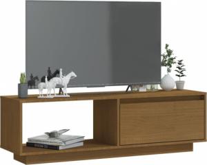 vidaXL Szafka pod TV, miodowy brąz, 110x30x33,5 cm, drewno sosnowe 3