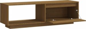 vidaXL Szafka pod TV, miodowy brąz, 110x30x33,5 cm, drewno sosnowe 8