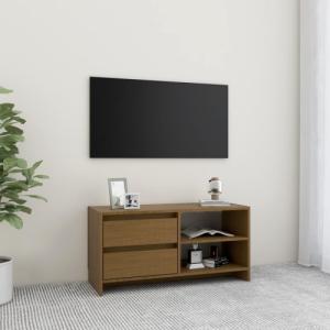 vidaXL Szafka pod TV, miodowy brąz, 80x31x39 cm, drewno sosnowe 1