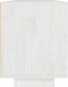 vidaXL Szafka pod telewizor, biała, 110x30x40 cm, drewno sosnowe 7