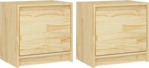 vidaXL Szafki nocne, 2 szt., 40x30,5x40 cm, lite drewno sosnowe 2
