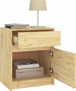 vidaXL Szafka nocna, 40x31x50 cm, lite drewno sosnowe 3