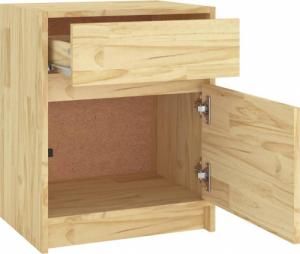 vidaXL Szafka nocna, 40x31x50 cm, lite drewno sosnowe 7