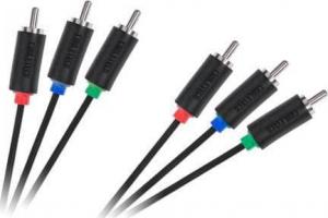 Kabel Cabletech RCA (Cinch) x3 - RCA (Cinch) x3 1.8m czarny (KPO3955-1.8) 1