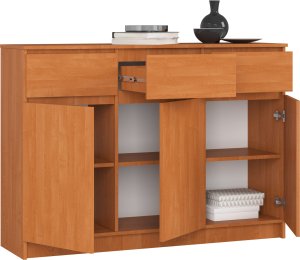 Fabryka Mebli Akord KOMODA K 140 cm 3 DRZWI 3 SZUFLADY OLCHA 2