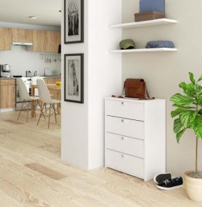 Fabryka Mebli Akord Szafka na buty 4 uchylne drzwiczki 60 cm - biała 3