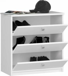 Fabryka Mebli Akord Szafka na buty MINI 3 uchylne drzwiczki 60 cm - biała 2
