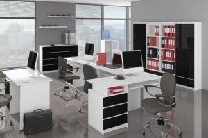 Biurko Fabryka Mebli Akord CLP Czarne 135 cm x 60 cm 6