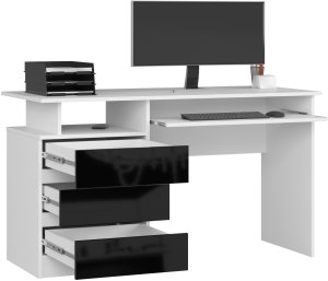 Biurko Fabryka Mebli Akord CLP Czarne 135 cm x 60 cm 2