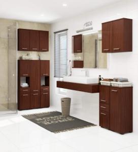 Fabryka Mebli Akord Szafka łazienkowa wisząca FIN W 30 cm - wenge - 1 drzwi 4