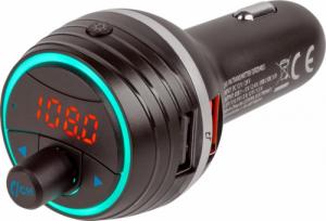 Transmiter FM PeiYing Transmiter samochodowy FM z funkcą bluetooth i dwoma gniazdami USB 2